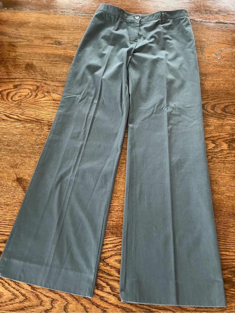 Miu Miu Gray High-Waist Trousers